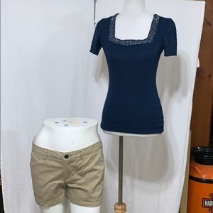 EXPRESS SEXY BASIC T MEDIUM MERONA SHORTS 8